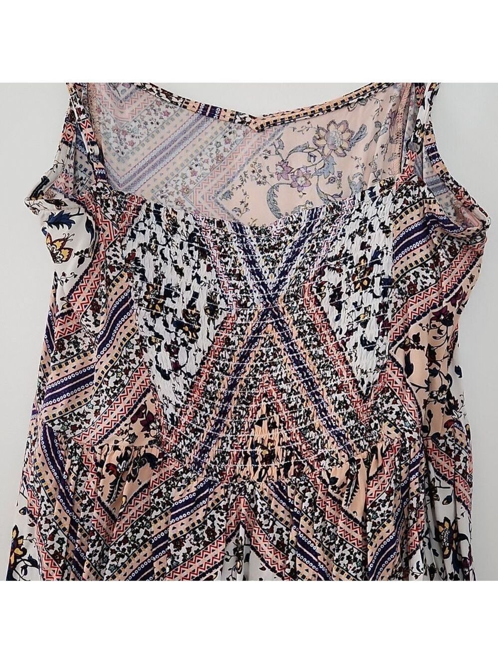 H&M Peach Patterned Mini Dress - Picture 6 of 7